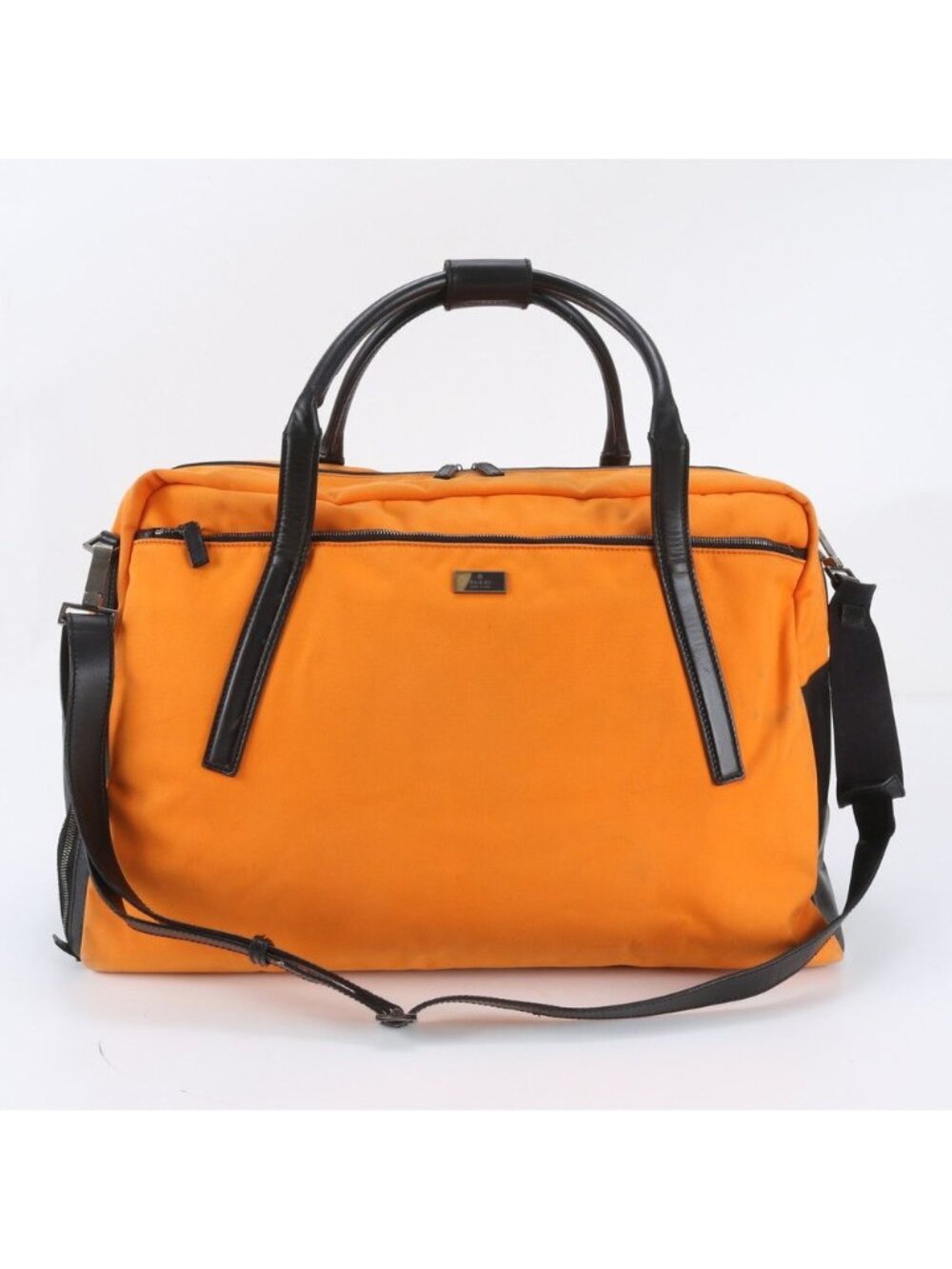 Gucci Leather Nylon 2-Way Boston Bag Crossbody Tote Shoulder Messenger